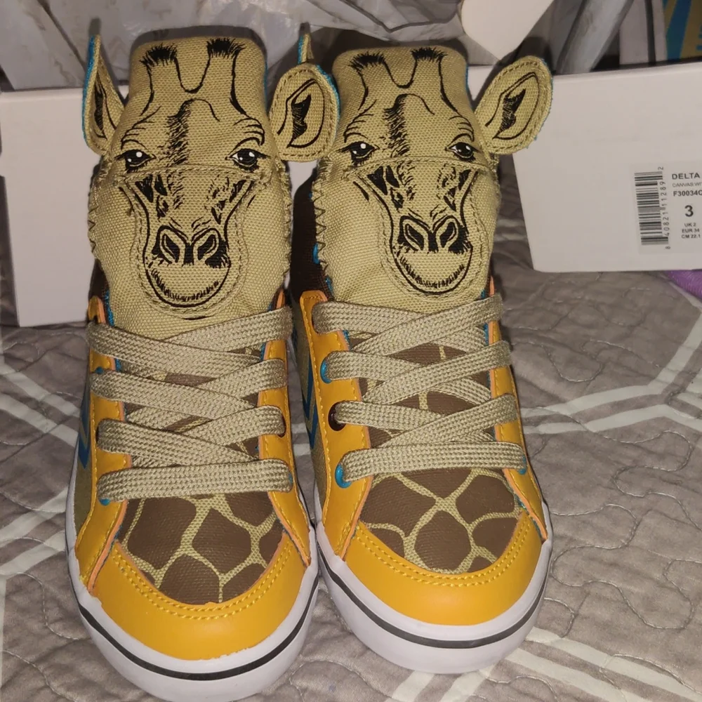 Feiyue Delta Mid Kid'sColor Orange/Tan/Cyan/Brown Giraffe Size 11 Little kid's - Picture 5 of 12